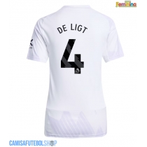 Camisa de time de futebol Manchester United Matthijs de Ligt #4 Replicas 2º Equipamento Feminina 2025-26 Manga Curta